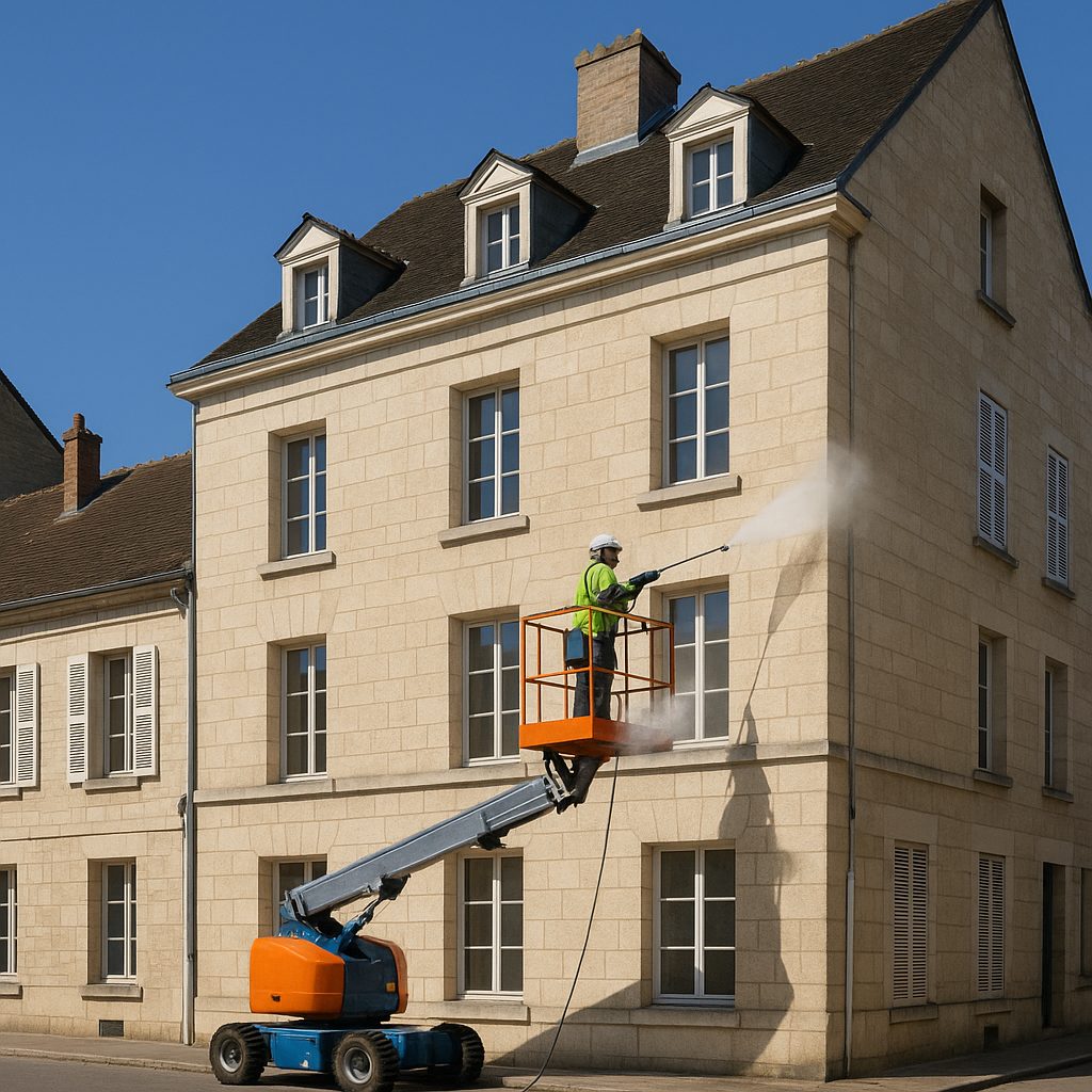 Nettoyage de façades, toitures et extérieurs